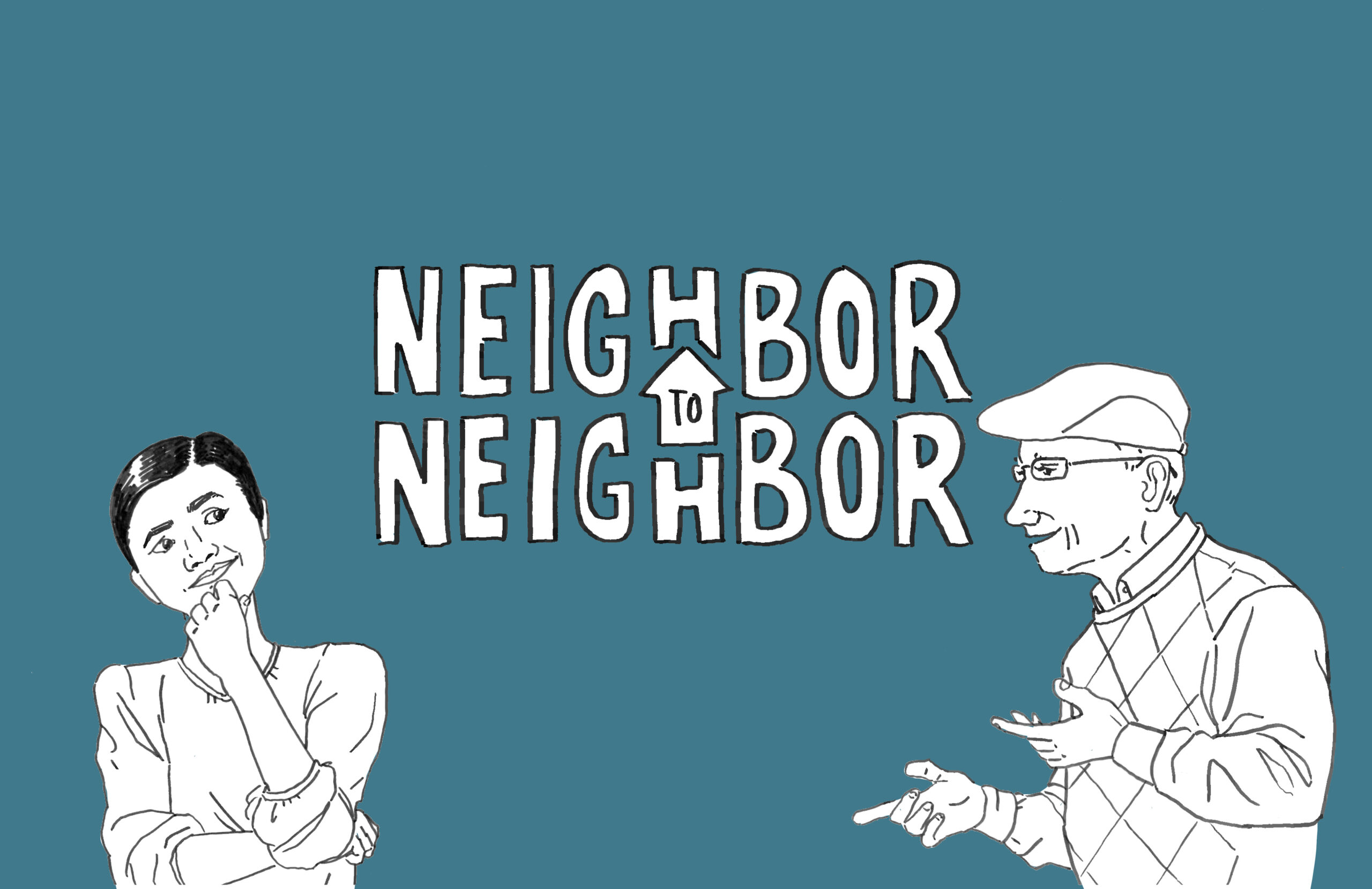 Neighbor to Neighbor illustration with logo